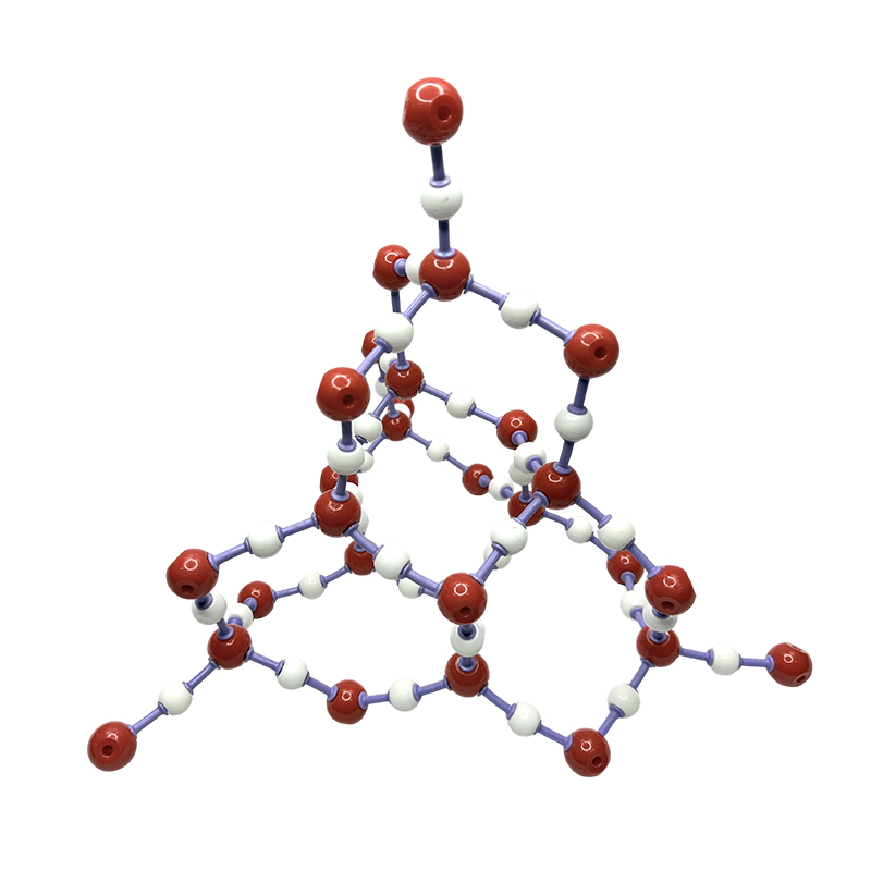 Chemiae experimentum docet instrumentum structurae crystalli silicae exemplar magisterii doctrinae