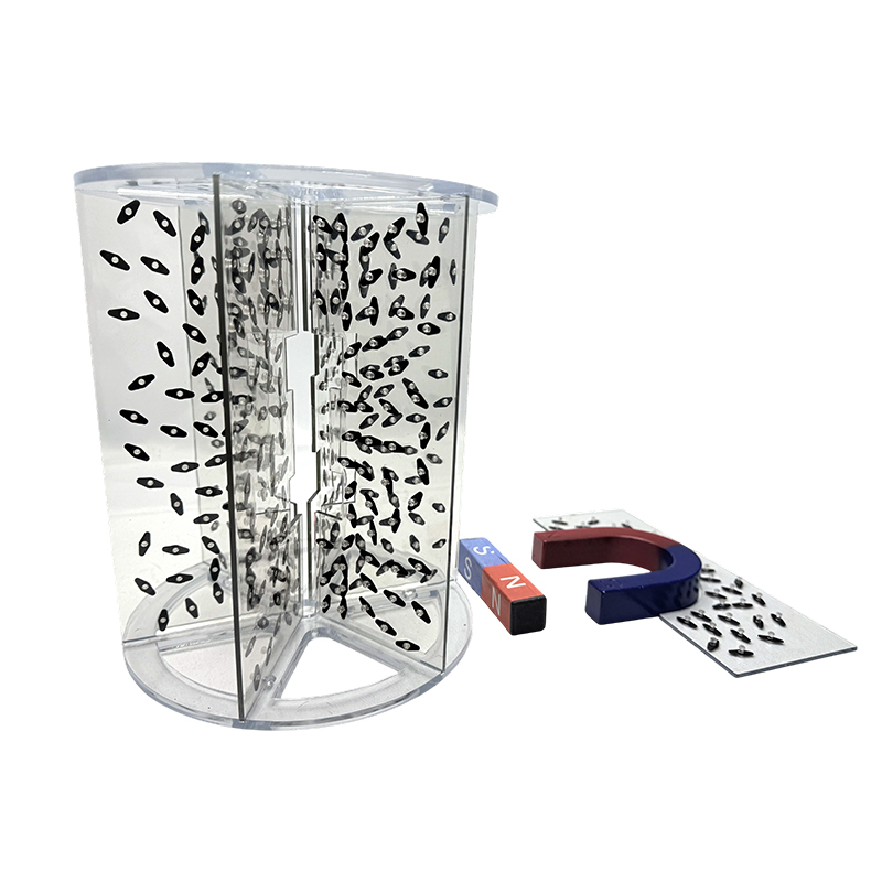 Inductione magnetica linea demonstratoris physicae apparatum experimentalem stereoscopicum