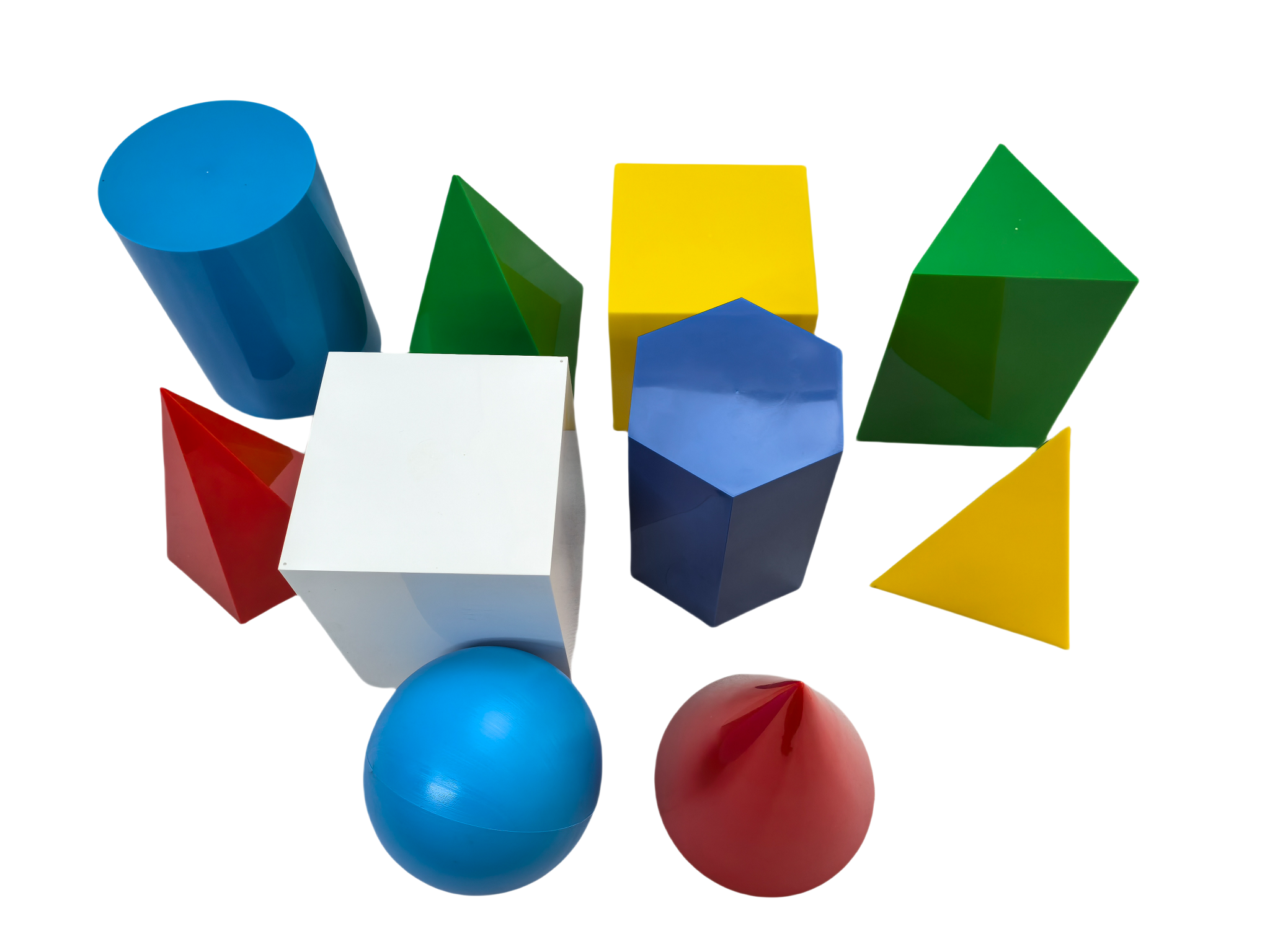 10pcs Plastic Geometria Model Set, Geometrica Solidum obstruit, Geometriae figurae Set