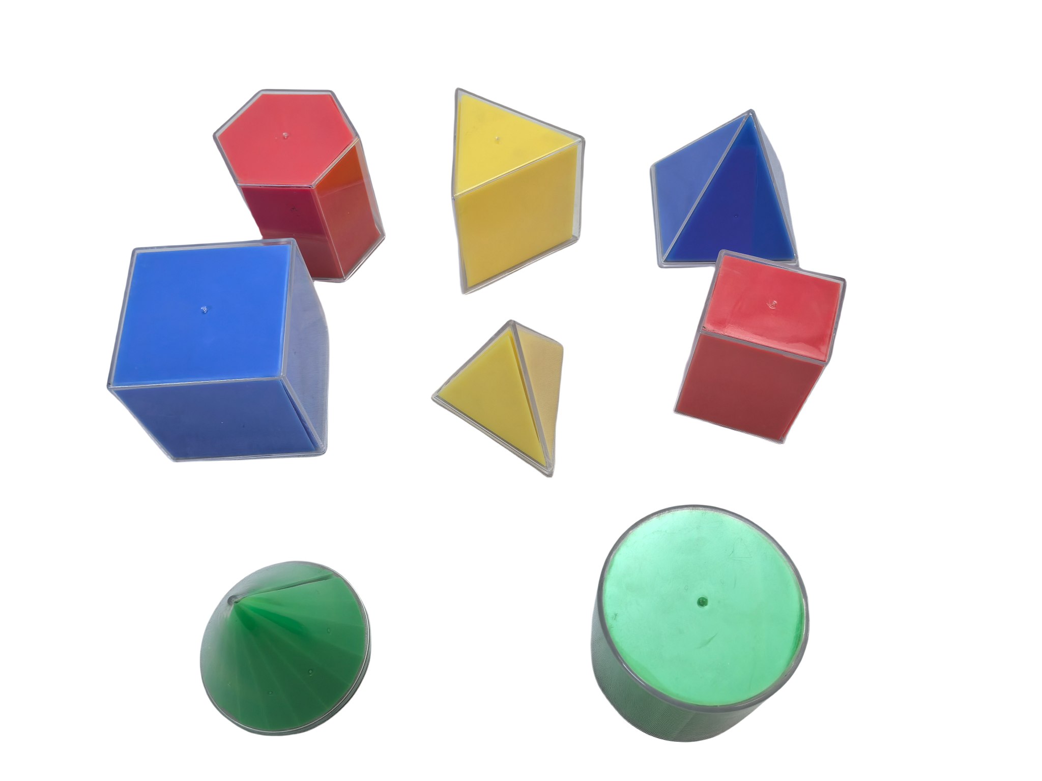 8 Piece Pone Tres Dimensiva Geometria Decomposable Model School Mathematics Teaching Aids