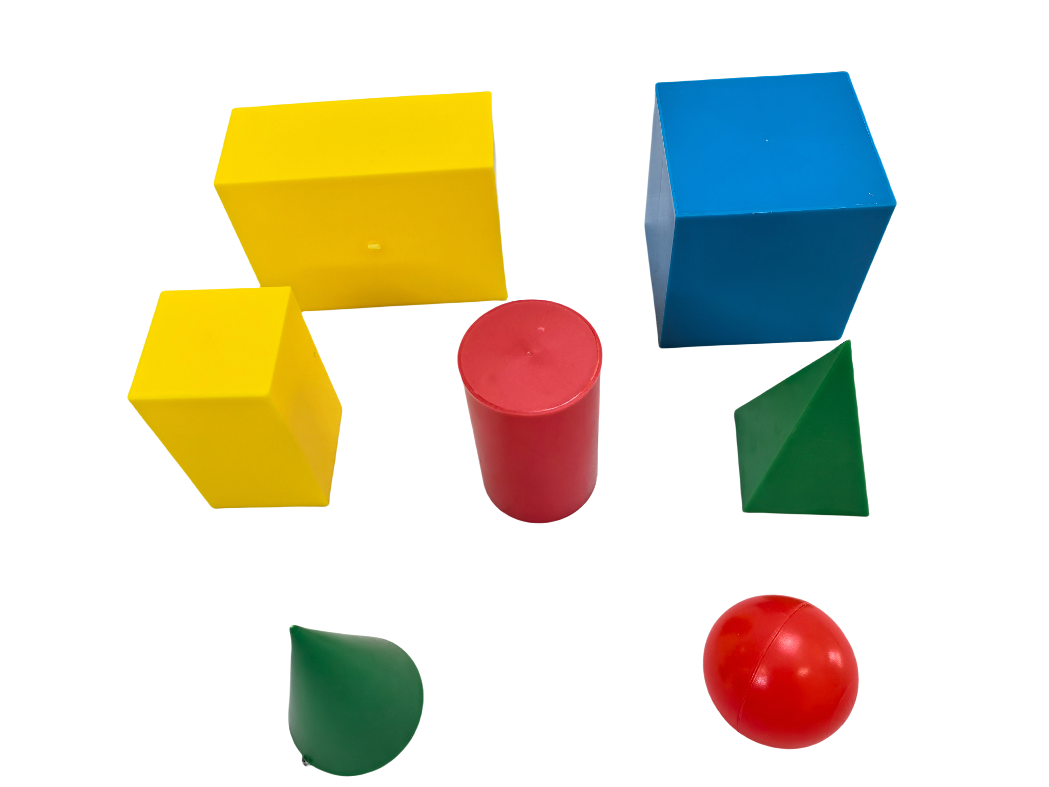 7pcs Plastic Geometriae exemplar Set, Geometrica Solidum obstruit, Geometriae figurae Set